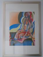 Naakt pastel. incl lijst en passe-partout, Ophalen of Verzenden