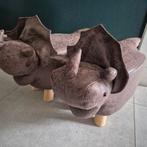 Dino Poef Krukje - Triceratops Design neushoorn kind dieren, Huis en Inrichting, Ophalen of Verzenden, Zo goed als nieuw, Hout