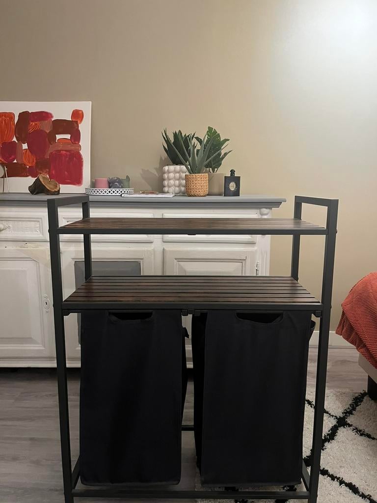 Wasmand, Ophalen, Gebruikt, Zwart