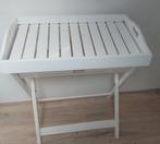 Te koop wit  houten butlertray, met los dienblad ., Huis en Inrichting, Ophalen, Gebruikt, 60 cm of meer, Rechthoekig