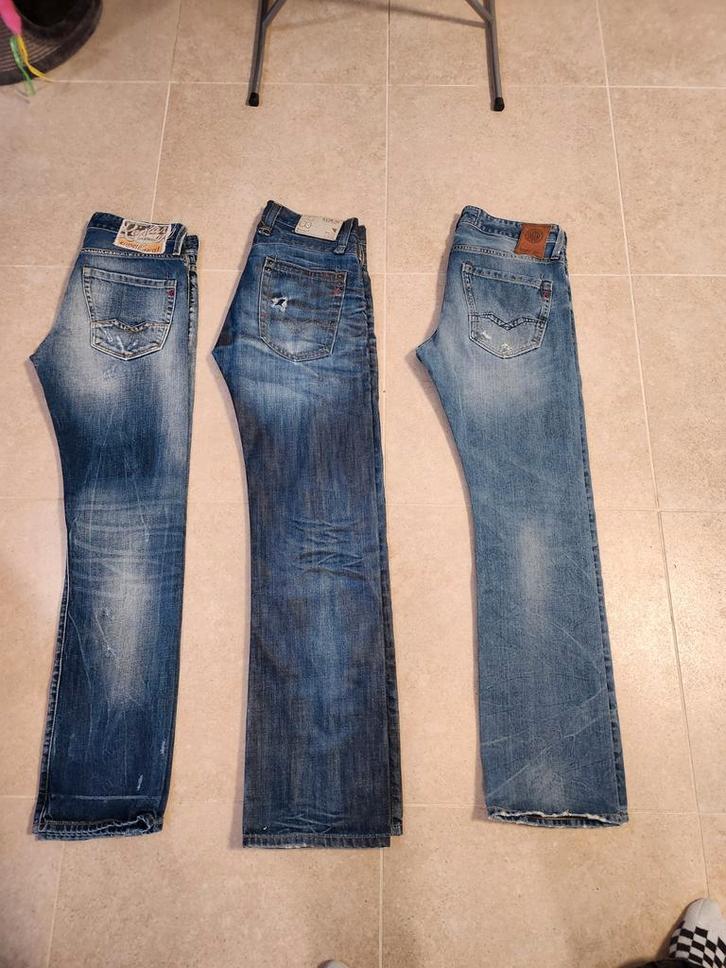 2x replay Waitom en 1x Replay doc jeans vintage, Kleding | Heren, Spijkerbroeken en Jeans, Gedragen, Overige jeansmaten, Blauw