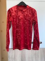 Tshirt WE Fashion Dancing Mood Rood Glanzend Maat 146 152, Gebruikt, Meisje, Ophalen of Verzenden, Shirt of Longsleeve