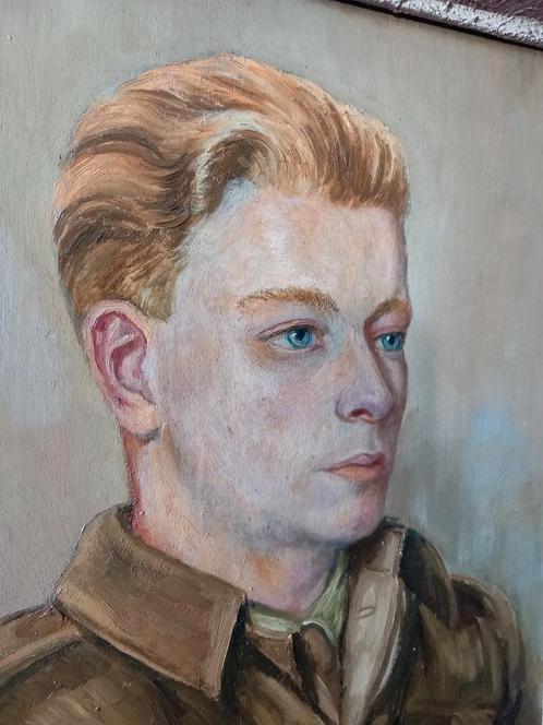 Schilderij soldaat ww2?  €100, Antiek en Kunst, Kunst | Schilderijen | Klassiek, Ophalen of Verzenden