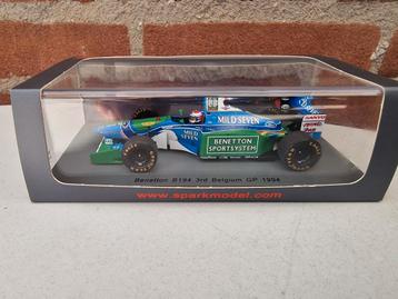 Jos Verstappen. Benetton. B94. België GP 1994. 1:43. Spark.  beschikbaar voor biedingen
