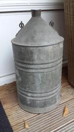 oud zinken vat met hengsel ,  inhoud 30 liter,   brocante, Ophalen