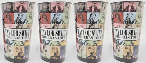 Taylor Swift - "The Eras Tour" 4x Frisdrankbeker MADE IN USA, Verzamelen, Muziek, Artiesten en Beroemdheden, Nieuw, Gebruiksvoorwerp