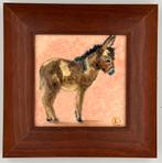 Ezel Tinus met lijst miniatuur, Antiek en Kunst, Ophalen of Verzenden