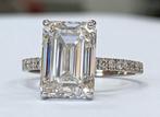18 karaat witgoud 7.20ct lab grown diamant, Sieraden, Tassen en Uiterlijk, Ringen, Wit, Ophalen of Verzenden, Zo goed als nieuw