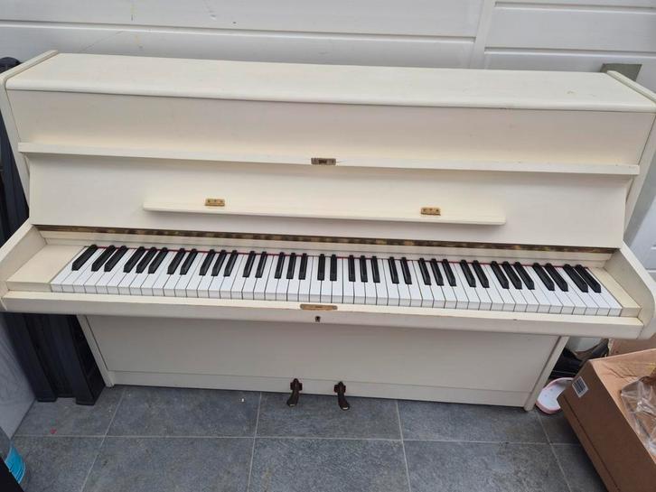 Witte Piano - Gebruikt, Goede Staat, Muziek en Instrumenten, Piano's, Gebruikt, Piano, Wit, Ophalen