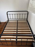Bed zwart Leenbakker, Huis en Inrichting, Slaapkamer | Bedden, Ophalen, Tweepersoons, Zo goed als nieuw, Overige maten