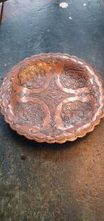 Koperen Islamitisch bord met zilver of tin, Ophalen of Verzenden