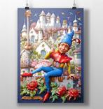 Unieke door de Efteling en Anton Pieck geinspireerde poster, Verzenden, Nieuw, Overige typen