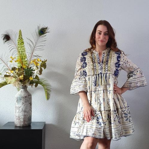Ibiza/Bohemian Jurk Model #4 (Valt als S/M), Kleding | Dames, Jurken, Nieuw, Maat 38/40 (M), Beige, Boven de knie, Verzenden
