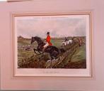 Engels Jachttafereel, 2 prenten , paarden , military Boekelo, Ophalen
