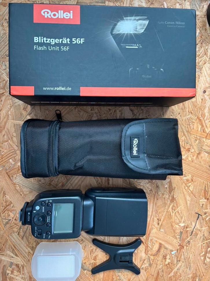 Rollei flitser Blitzgerät 56F – als nieuw!, Audio, Tv en Foto, Fotografie | Flitsers, Zo goed als nieuw, Overige merken, Ophalen of Verzenden
