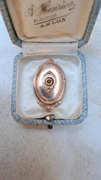 BIEDERMEIER BROCHE EN HANGER INÉÉN SCHUIMGOUD 1860, Verzenden, Overige materialen, Hanger