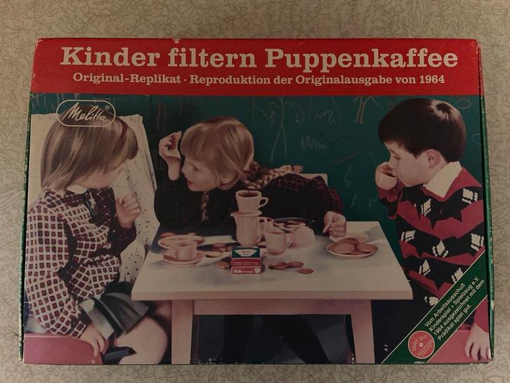 Melitta Kinderfilter Puppenkaffee 1964, Antiek en Kunst, Antiek | Speelgoed, Ophalen of Verzenden