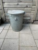 Zinken Vuilnisemmer, Minder dan 60 cm, Rond, Ophalen of Verzenden, Zo goed als nieuw