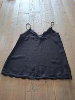 Zara basic - top met kant - zwart - maat XS, Ophalen of Verzenden, Zo goed als nieuw, Zonder mouw, Maat 34 (XS) of kleiner