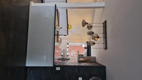 Moderne keuken + apparatuur bruynzeel, Huis en Inrichting, Keuken | Complete keukens, Gebruikt, Hoekkeuken, Wit, Graniet of Steen