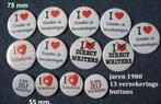 sere grote metalen buttons jaren 80, verzekeringsbeurs, Ophalen of Verzenden, Nieuw, Overige onderwerpen, Button