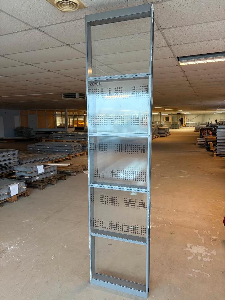 Partij glazenwand scheidingswand glaswand tussenwand ( 202 ), Doe-het-zelf en Verbouw, Glas en Ramen, Gebruikt, Gevelraam of Ruit