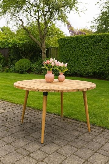 Teak ronde tuintafel Ø130 & Ø150 buitentafel teak rond tafel beschikbaar voor biedingen