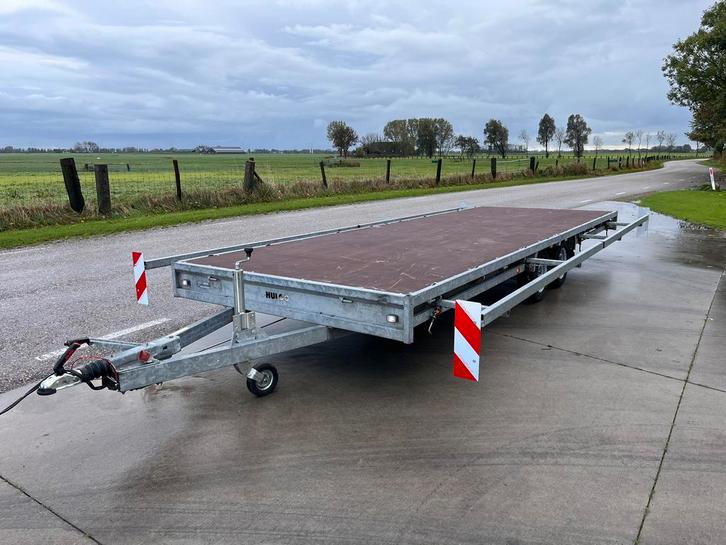 Hulco medax 2 600x200 plateau aanhanger prefab/ dakapel, Auto diversen, Aanhangers en Bagagewagens, Zo goed als nieuw, Ophalen