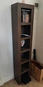 Boekenkast / CD kast - Donkerbruin, Met plank(en), Minder dan 50 cm, Gebruikt, Ophalen of Verzenden