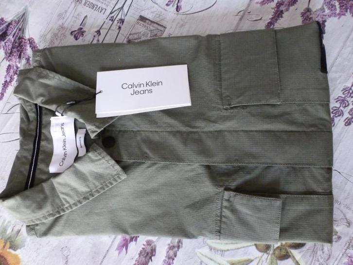 8.) Jas/Blouse Calve Klein Jeans - XL Groen, Kleding | Heren, Overhemden, Nieuw, Halswijdte 43/44 (XL), Groen, Ophalen of Verzenden