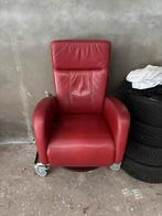 Rode Relaxstoel - Verstelbaar Comfort!, Huis en Inrichting, Fauteuils, Ophalen, Gebruikt, 50 tot 75 cm, Leer