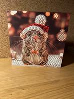 diamond painting kerstkaart muisje kant en klaar, Ophalen of Verzenden, Nieuw, Kerst