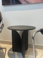 Ethnicraft - Fin  teakhout bijzettafel diameter 50 cm, Huis en Inrichting, Minder dan 55 cm, Rond, Zo goed als nieuw, Hout
