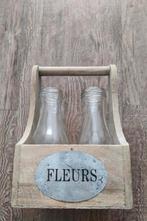 Vier glazen vazen in doosje home sweet home, vaas, Overige kleuren, Ophalen of Verzenden, Minder dan 50 cm, Glas