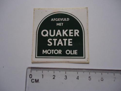 sticker Quaker state motorolie motor olie oil retro, Verzamelen, Stickers, Zo goed als nieuw, Bedrijf of Vereniging, Verzenden