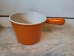 Vintage Le Creuset fonduepan, oranje, als nieuw!, Gietijzer, Ophalen of Verzenden, Zo goed als nieuw, Keramische plaat