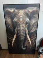Canvas Schilderij - Olifant, Huis en Inrichting, Ophalen, Zo goed als nieuw, Schilderij, 75 cm of meer