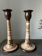 Scandinavische Kaarsenhouders - Set van 2, Overige materialen, Bruin, Ophalen of Verzenden, Zo goed als nieuw