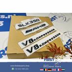 R170 R171 R172 SLK V8 KOMPRESSOR AMG LOGO SET ZWART EMBLEMEN, Ophalen of Verzenden, Gebruikt, Mercedes-Benz