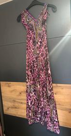 Kleur rijke roze/paars met print en touwtjes met kwastjes., Ophalen of Verzenden, Zo goed als nieuw, Paars, Onder de knie