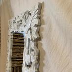 Barok Spiegel - houten lijst - wit - 200 x 100 cm -TTM Wonen, Huis en Inrichting, Woonaccessoires | Spiegels, TTM Wonen, Meubels – (Perzische) Tapijten en Woonaccessoires