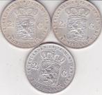 RIJKSDAALDERS WILLEM III   3 STUKS 1871 - 1872 - 1874, Postzegels en Munten, Verzenden, Koning Willem III, 2½ gulden