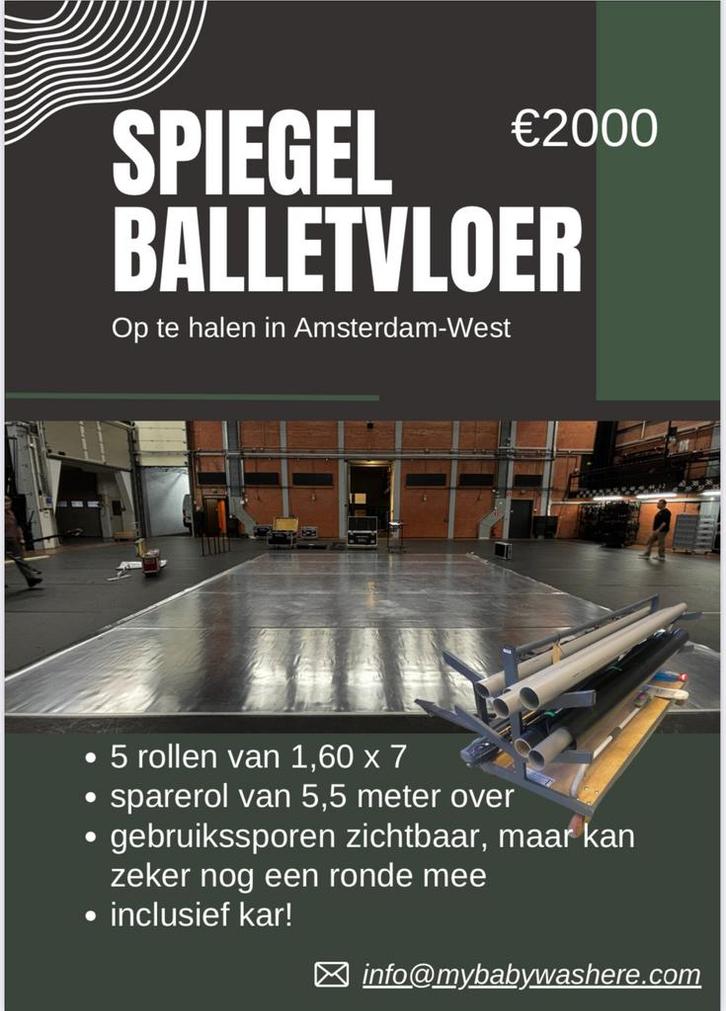Spiegel Balletvloer Compleet, Sport en Fitness, Ballet, Gebruikt, Overige typen, Ophalen of Verzenden