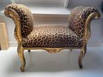Barok voetenbank beddenbank luipaard print met goud, Ophalen
