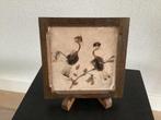 Huisvlijt jaren 50: vogelschilderij, Ophalen of Verzenden