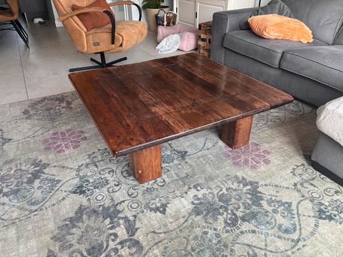 Massief teak houten tafel, Huis en Inrichting, Tafels | Salontafels, Zo goed als nieuw, Minder dan 50 cm, 100 tot 150 cm, 100 tot 150 cm