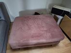 Roze velvet hocker Sohome met gouden poten, Ophalen of Verzenden, Zo goed als nieuw, Stof, Rechthoekig