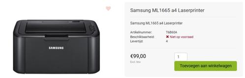 Samsung ML1665 a4 Laserprinter, Computers en Software, Printers, Refurbished, Printer, Laserprinter, Faxen, Kleur printen, Kopieren