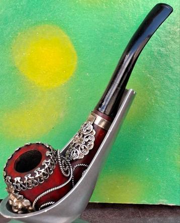 Pijp. Ornamenten.  Ca '80. Ongerookt. 14 cm.. beschikbaar voor biedingen