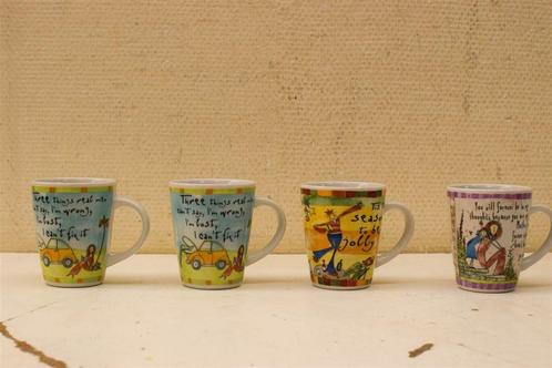 5 stuks Born to shop 46752, Huis en Inrichting, Keuken | Servies, Gebruikt, Kop(pen) en/of Schotel(s), Overige stijlen, Ophalen of Verzenden